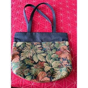 Danny K Beverly Hills Tapestry Floral Print Shoulder Bag Tote Handbag USA Made